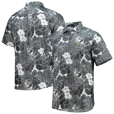 Jacksonville Jaguars Tommy Bahama Coconut Point Playa Floral IslandZone Button-Up Shirt - Black