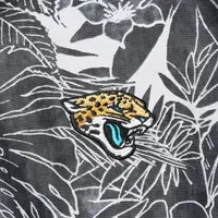 Men's Tommy Bahama Black Jacksonville Jaguars Coconut Point Playa Floral IslandZone Button-Up Shirt
