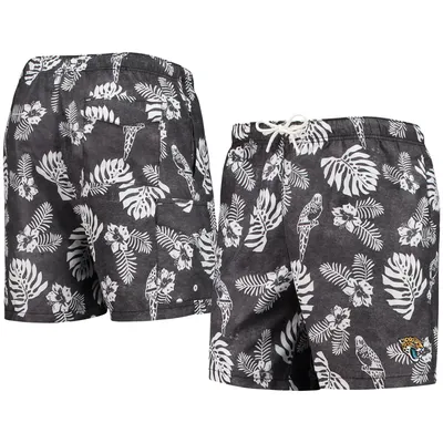 Jacksonville Jaguars Tommy Bahama Naples Parrot Paradise Swim Trunks - Black