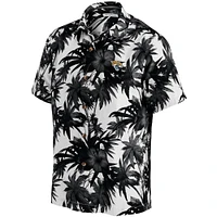 Men's Tommy Bahama Black Jacksonville Jaguars Sport Harbor Island Hibiscus Camp Button-Up Shirt
