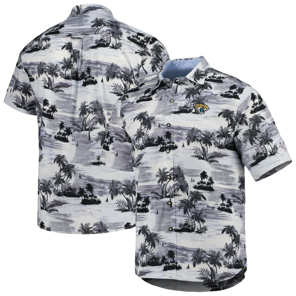 Men's Tommy Bahama Black Jacksonville Jaguars Sport Tropical Horizons Button-Up Shirt