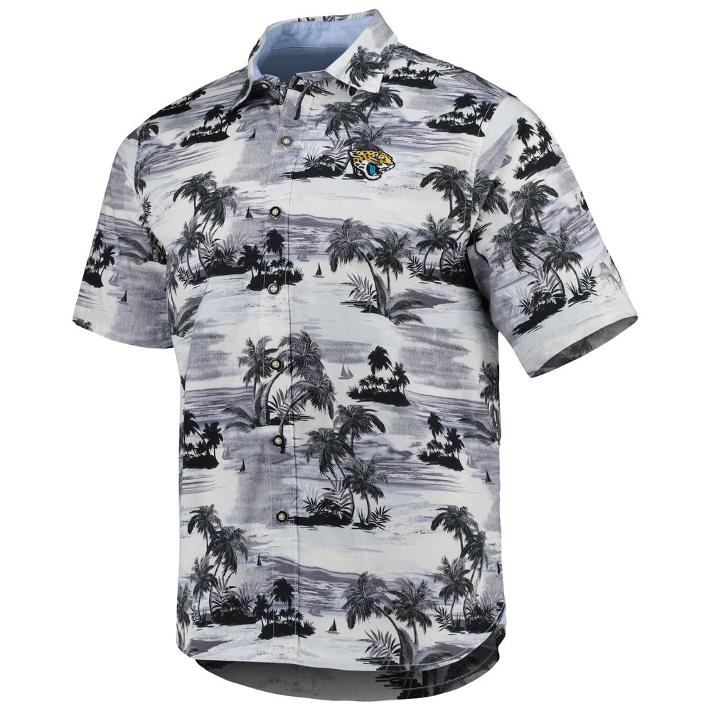 Men's Tommy Bahama Black Jacksonville Jaguars Sport Tropical Horizons Button-Up Shirt