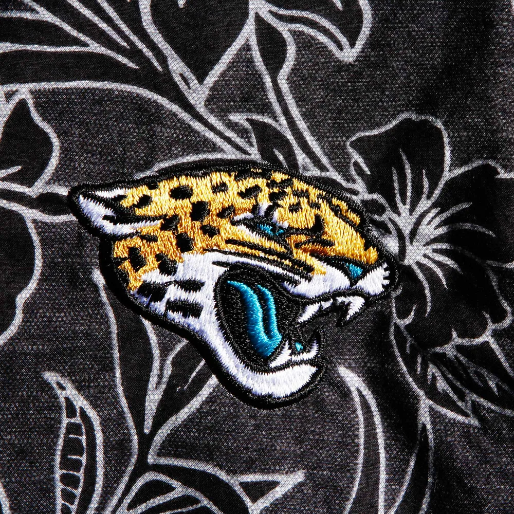 Men's Tommy Bahama Black Jacksonville Jaguars Tiki Luau Woven Button-Up Shirt