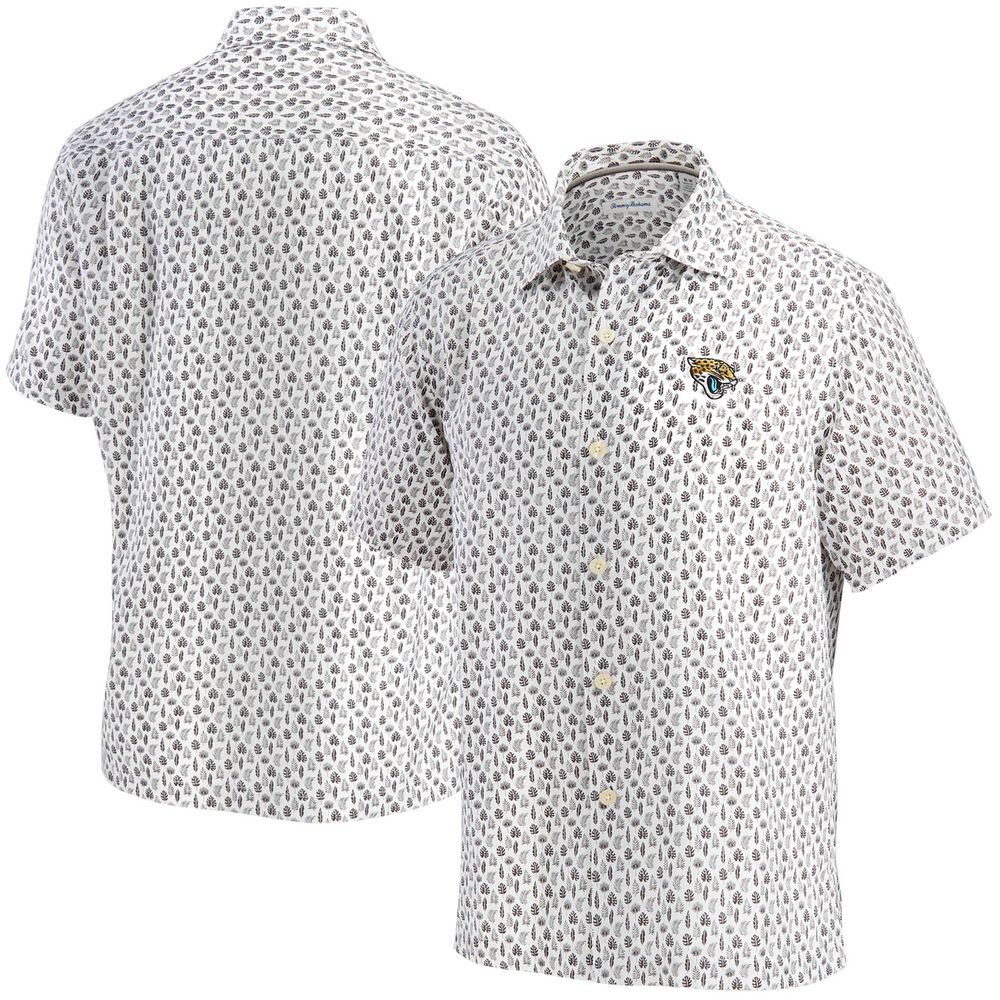 Men's Tommy Bahama White Jacksonville Jaguars Baja Mar Woven Button-Up Shirt