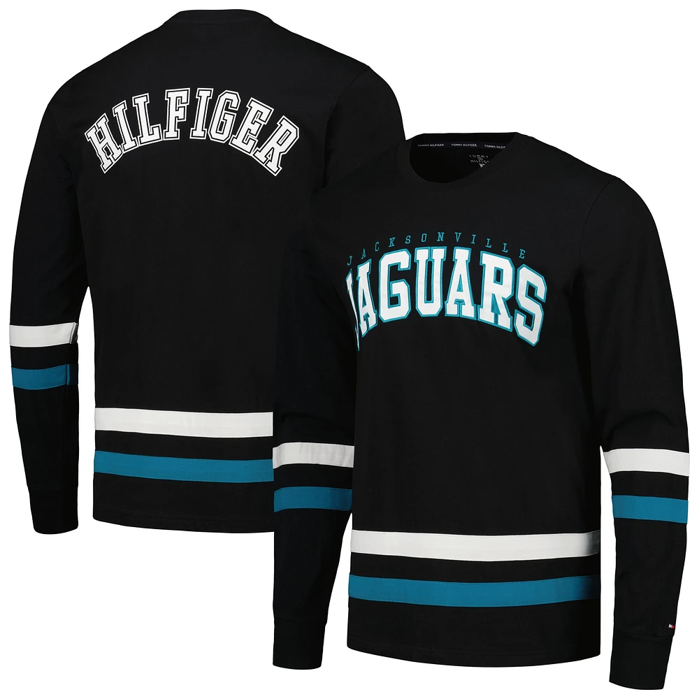 Men's Tommy Hilfiger Black/Teal Jacksonville Jaguars Nolan Long Sleeve T-Shirt