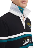 Men's Tommy Hilfiger Black Jacksonville Jaguars Cory Varsity Rugby Long Sleeve T-Shirt