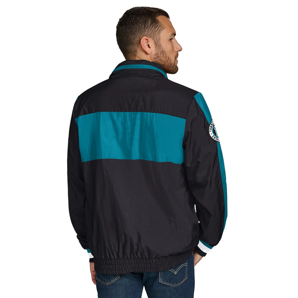 Veste à capuche légère demi-zip Gael Jacksonville Jaguars noire Tommy Hilfiger pour homme