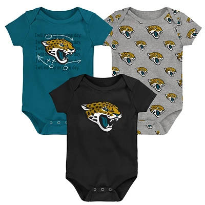 Ensemble de 3 bodys Starter pour nouveau-nés et nourrissons des Jacksonville Jaguars Team