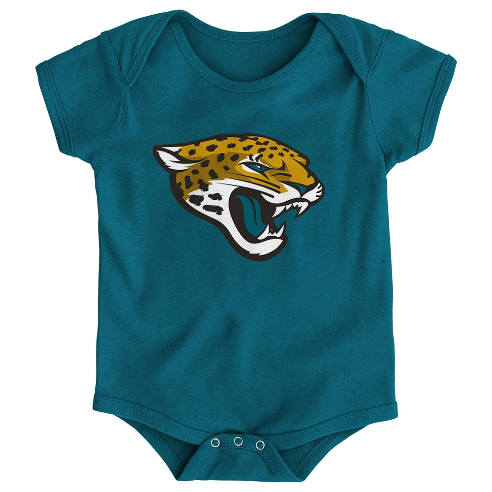 Body bleu sarcelle avec logo de l'équipe des Jaguars Jacksonville pour nouveau-né et bébé