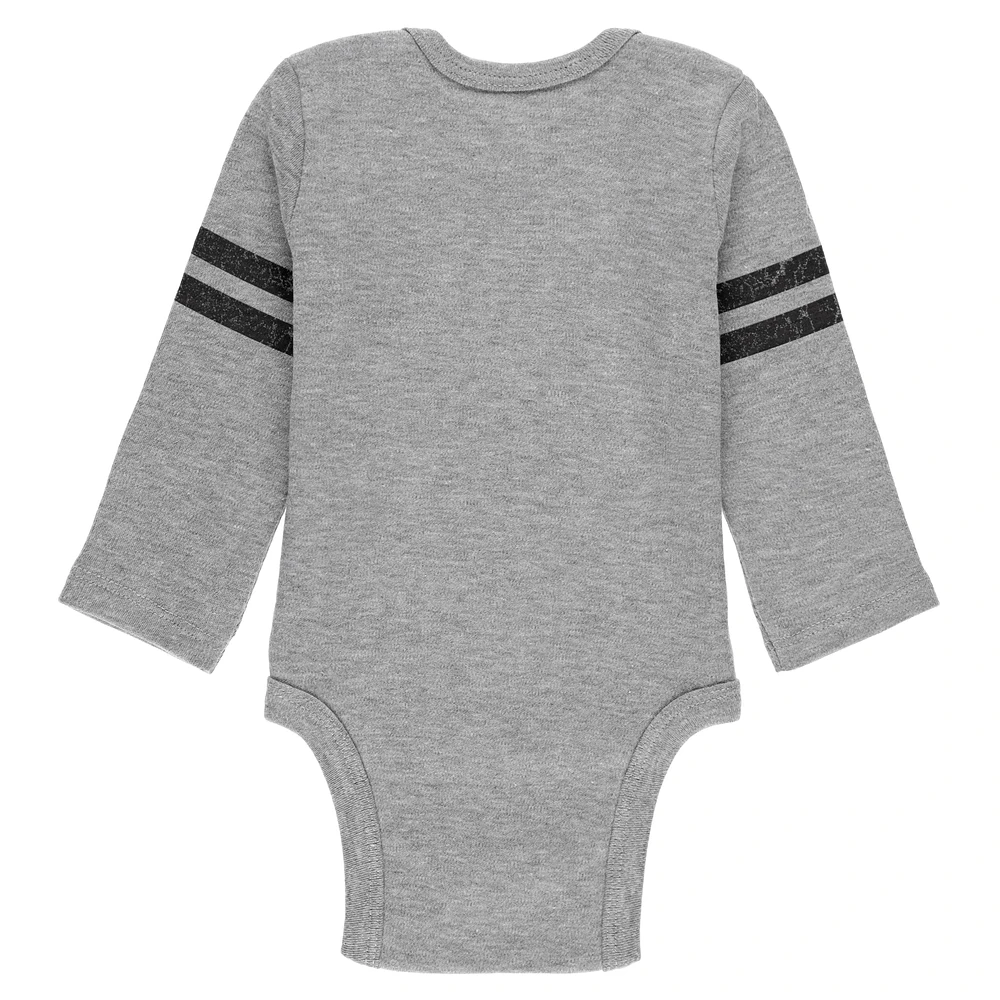 Newborn & Infant WEAR by Erin Andrews Gray/Black/White Jacksonville Jaguars Three-Piece Turn Me Around Bodysuits Pant Set