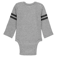 Newborn & Infant WEAR by Erin Andrews Gray/Black/White Jacksonville Jaguars Three-Piece Turn Me Around Bodysuits Pant Set