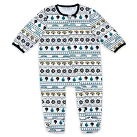 Ensemble pyjama et bavoir à fermeture éclair pour nouveau-né bébé par Erin Andrews Jacksonville Jaguars Allover Print