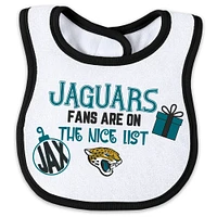 Ensemble pyjama et bavoir à fermeture éclair pour nouveau-né bébé par Erin Andrews Jacksonville Jaguars Allover Print