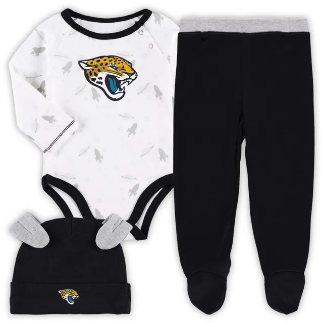 Newborn & Infant White/Black Carolina Panthers Dream Team Bodysuit Pants &  Hat Set