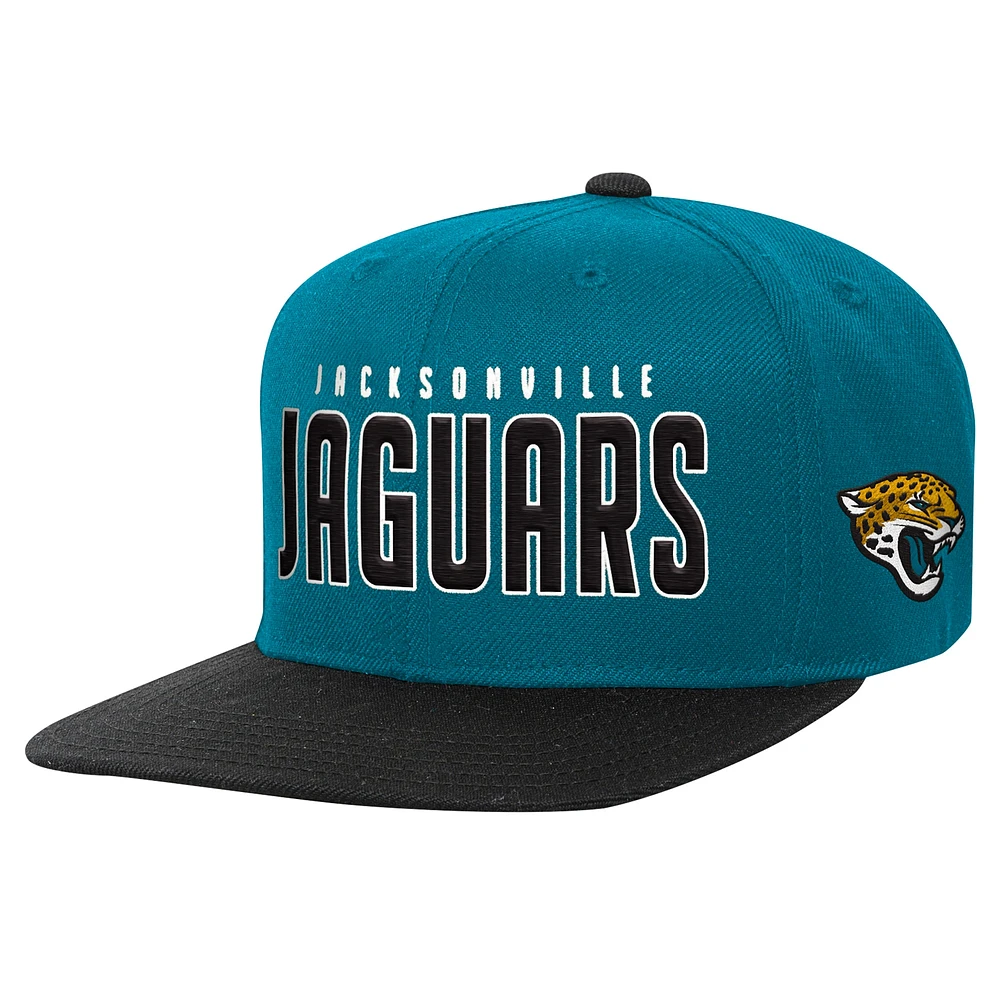 Casquette Snapback Jacksonville Jaguars Lock Up bleu sarcelle/noir préscolaire