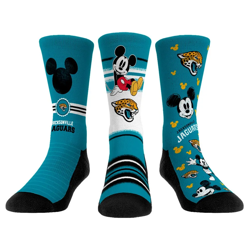 Jacksonville Jaguars Rock Em Socks Unisex Throwback Three-Pack Crew Sock Set