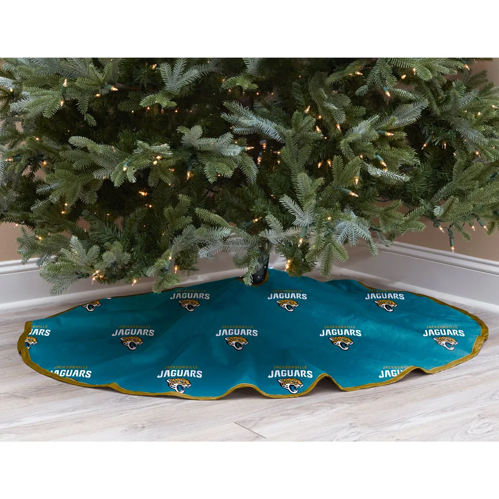 Lids Teal Jacksonville Jaguars Micro Plush Christmas Tree Skirt