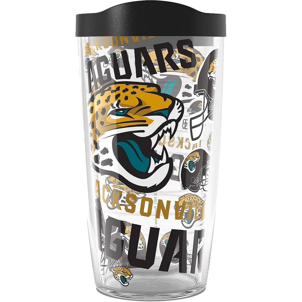 Jaguars de Tervis Jacksonville 16 oz. Gobelet Allover Classic