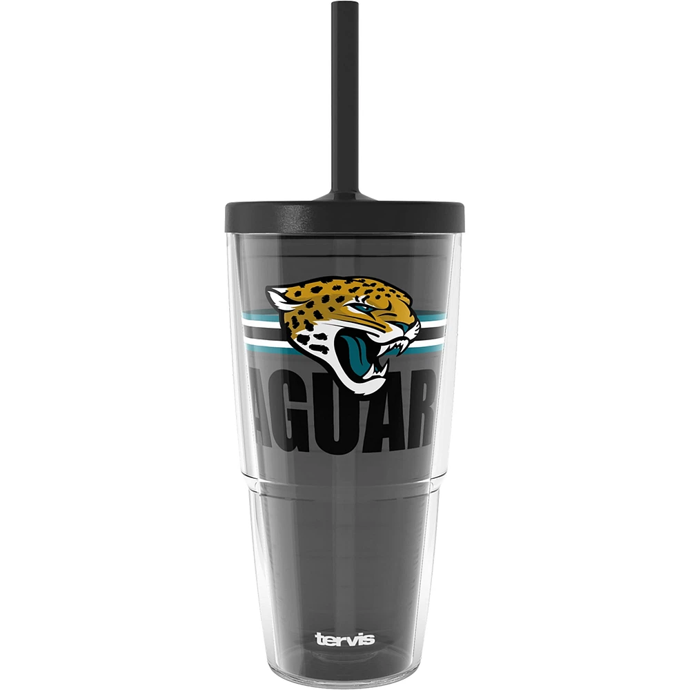 Gobelet classique Tervis Jacksonville Jaguars de 24 oz avec couvercle à paille Go the Distance