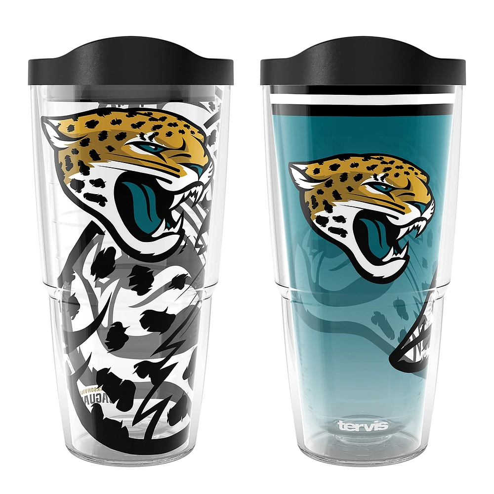 Tervis  Jacksonville Jaguars 24oz NFL 2 PACK Genuine & Forever Fan