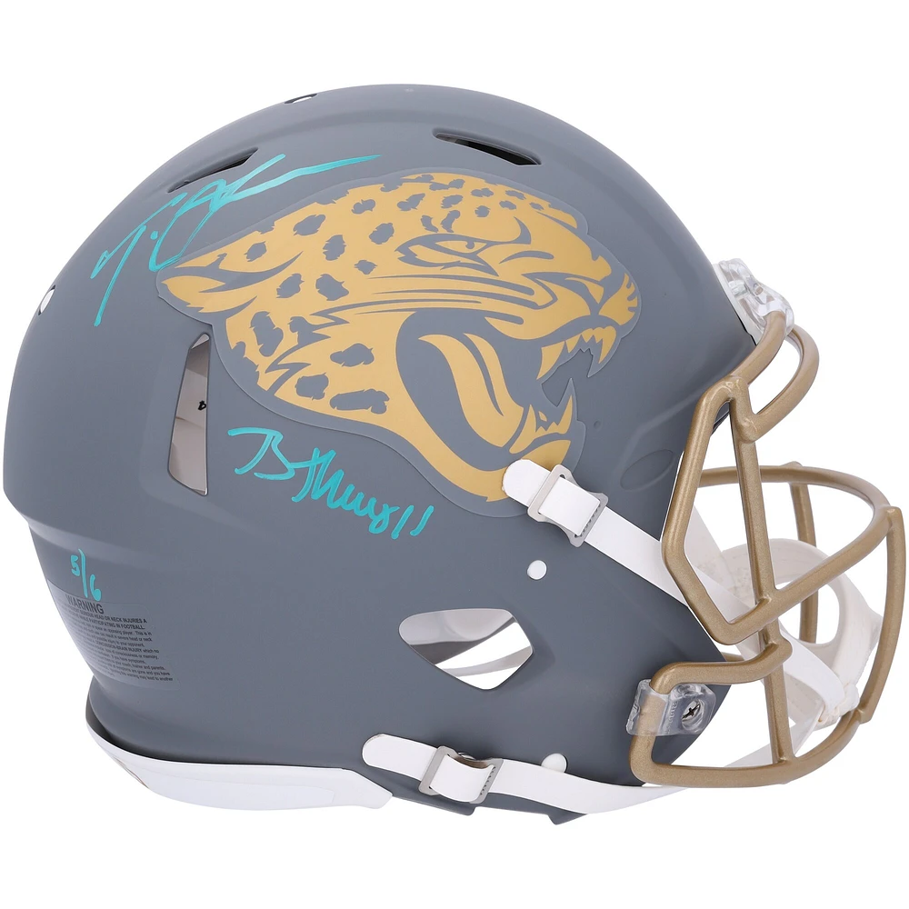 Trevor Lawrence & Brian Thomas Jr. Jacksonville Jaguars Autographed Riddell Slate Speed Authentic Helmet - Limited Edition of 6