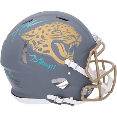 Trevor Lawrence & Brian Thomas Jr. Jacksonville Jaguars Autographed Riddell Slate Speed Authentic Helmet - Limited Edition of 6