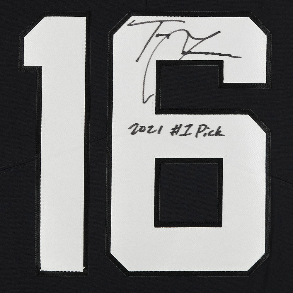 Maillot Nike Limited dédicacé par Trevor Lawrence Black Jacksonville Jaguars avec l'inscription « 2021 #1 Pick »