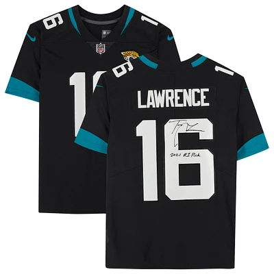 Maillot Nike Limited dédicacé par Trevor Lawrence Black Jacksonville Jaguars avec l'inscription « 2021 #1 Pick »