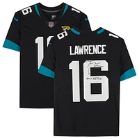 Maillot Nike Limited dédicacé par Trevor Lawrence Black Jacksonville Jaguars avec l'inscription « 2021 #1 Pick »