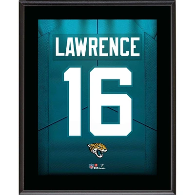 Plaque de joueur sublimée avec numéro de maillot de Trevor Lawrence Jacksonville Jaguars 10,5" x 13"