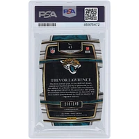 Trevor Lawrence Jacksonville Jaguars 2021 Panini Select Die-Cut Neon Green Prizm #43 #246/349 PSA Authenticated 10 Rookie Card 