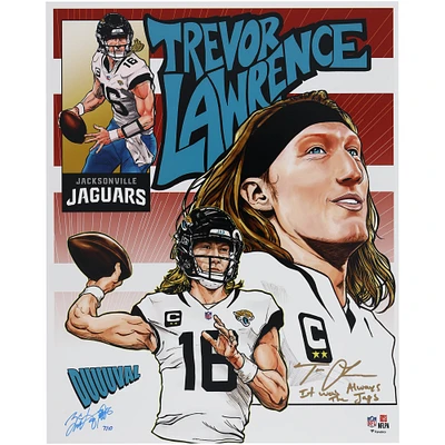 Photographie autographiée de Trevor Lawrence Jacksonville Jaguars 16" x 20" avec l'inscription "It Was Always the Jags" - Art de Brian Kong - Édition limitée à 10