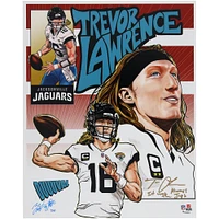 Photographie autographiée de Trevor Lawrence Jacksonville Jaguars 16" x 20" avec l'inscription "It Was Always the Jags" - Art de Brian Kong - Édition limitée à 10
