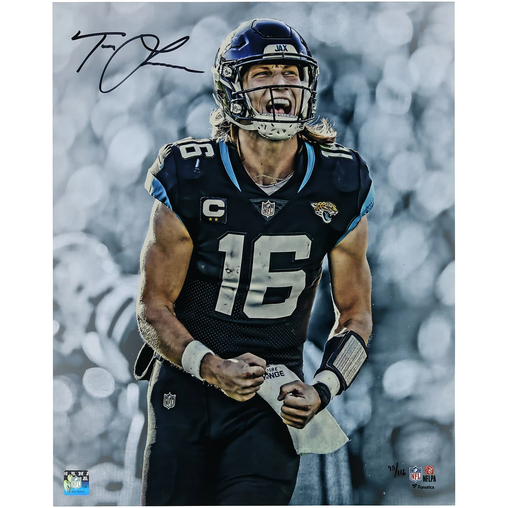 Trevor Lawrence Jacksonville Jaguars Autographed 16" x 20" Scream Photograph - Signed in Black Ink - Limited Edition of 116