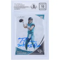 Trevor Lawrence Jacksonville Jaguars Autographed 2021 Panini Chronicles #47 Beckett Fanatics Witnessed Authenticated 10 Rookie Card