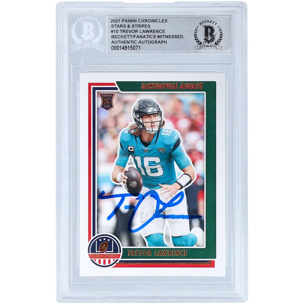 Lids Trevor Lawrence Jacksonville Jaguars Autographed 2021 Panini  Chronicles Stars and Stripes #STS-TLR Beckett Fanatics Witnessed  Authenticated Rookie Card