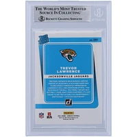 Carte de recrue authentifiée signée par Trevor Lawrence Jacksonville Jaguars 2021 Panini Donruss Rated Rookie White Ink #251 Beckett Fanatics
