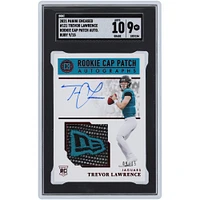 Trevor Lawrence Jacksonville Jaguars Autographed 2021 Panini Encased Rookie Cap New Era Logo #121 #9/15 SGC Authenticated 9/10 Rookie Card