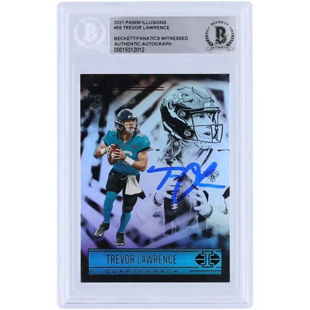 Trevor Lawrence Jacksonville Jaguars Autographed 2021 Panini Chronicles #47 Beckett Fanatics Witnessed Authenticated 10 Rookie Card