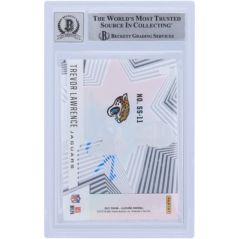 Carte de recrue authentifiée 10 de Beckett Fanatics #SS-11 de 2021 signée par Trevor Lawrence Jacksonville Jaguars