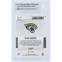 Trevor Lawrence Jacksonville Jaguars Autographed 2021 Panini Instant NFL Red #41 #42/99 Beckett Fanatics Witnessed Authenticated Rookie Card