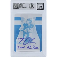 Trevor Lawrence Jacksonville Jaguars Autographed 2021 Panini National Treasures Treasured Moments Cyan Printing Plate #2 #1/1 Beckett Fanatics Witnessed Authenticated 10 Rookie Card with "2021 #1 Pick" Inscription