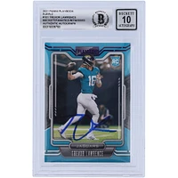 Carte de recrue Panini 2021 autographiée par Trevor Lawrence Jacksonville Jaguars Purple #101 Beckett Fanatics Witnessed Authenticated 10 Rookie