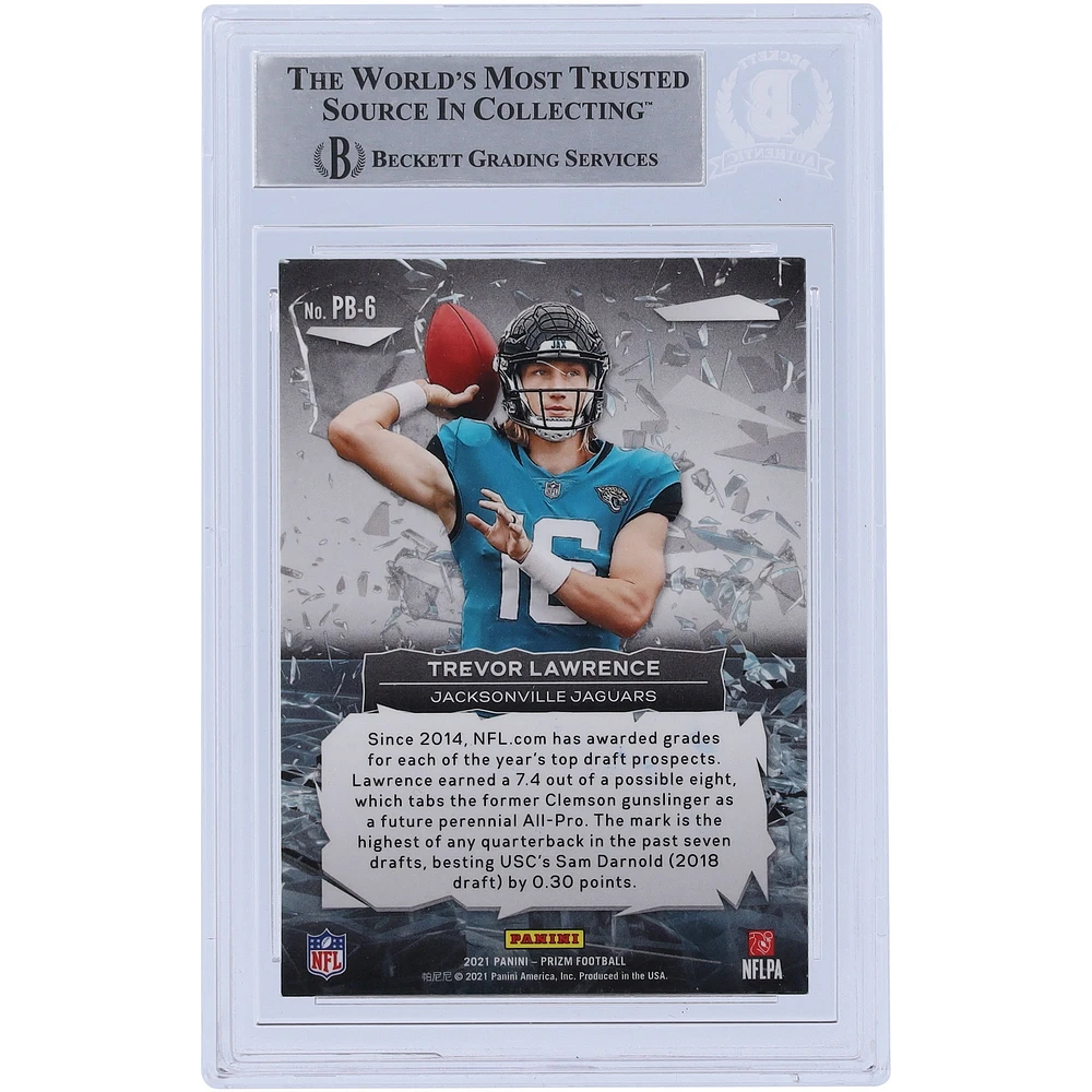 Trevor Lawrence Jacksonville Jaguars Autographed 2021 Panini Prizm Break #PB-6 Beckett Fanatics Witnessed Authenticated Rookie Card