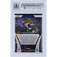 Trevor Lawrence Jacksonville Jaguars Autographed 2021 Panini Prizm Fireworks #F-21 Beckett Fanatics Witnessed Authenticated 10 Rookie Card