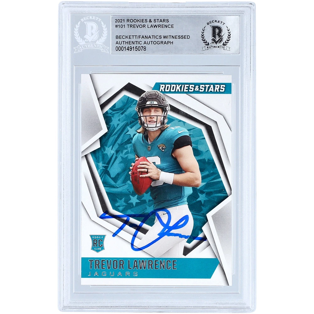 Trevor Lawrence Jacksonville Jaguars Autographed 2021 Panini Rookies and Stars #101 Beckett Fanatics Witnessed Authenticated Rookie Card