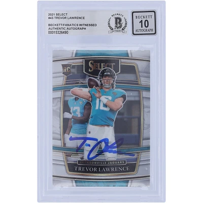 Carte de recrue Panini Select Concourse #43 2021 autographiée par Trevor Lawrence Jacksonville Jaguars Beckett Fanatics