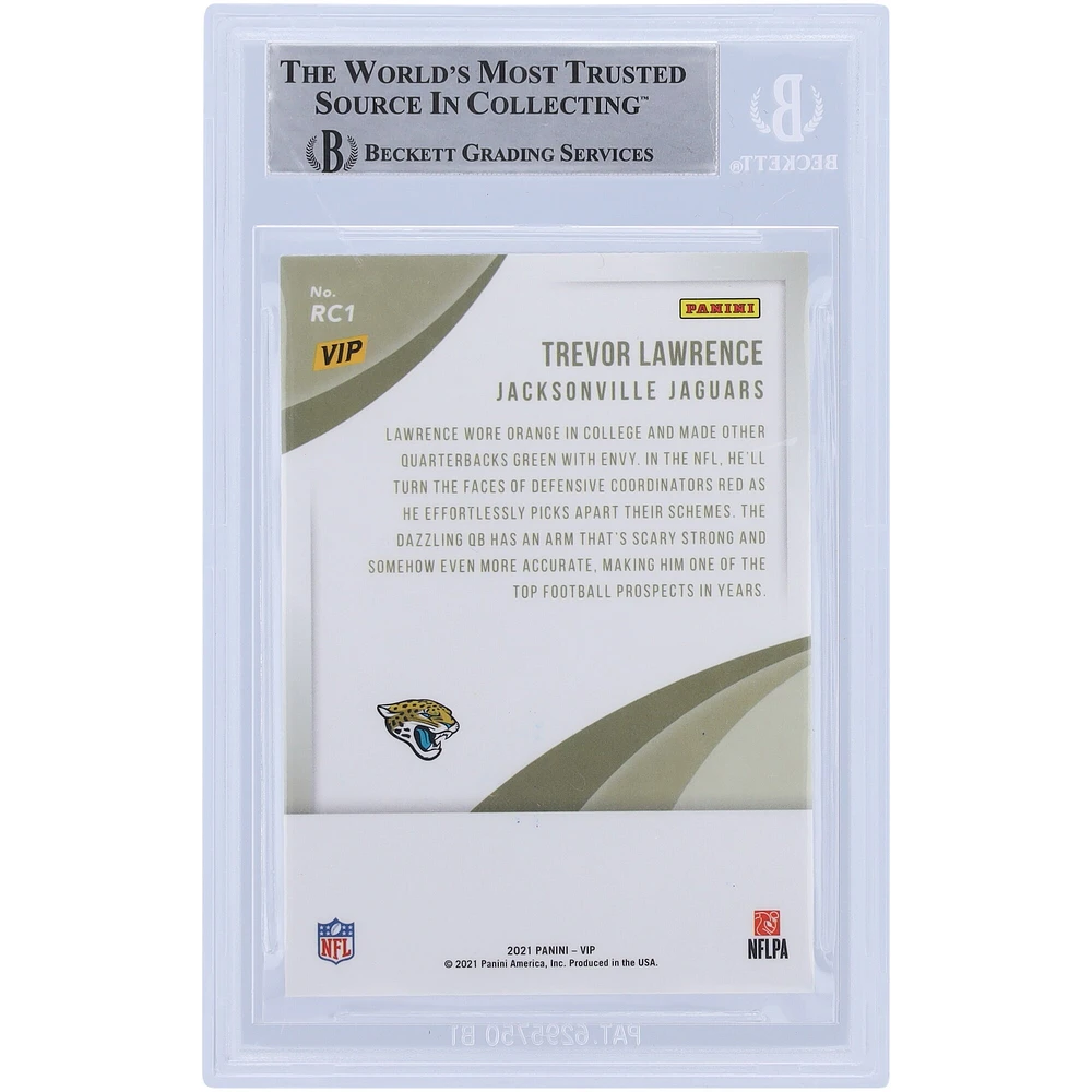 Carte Panini The National VIP #RC1 Beckett Fanatics 2022 autographiée par Trevor Lawrence Jacksonville Jaguars