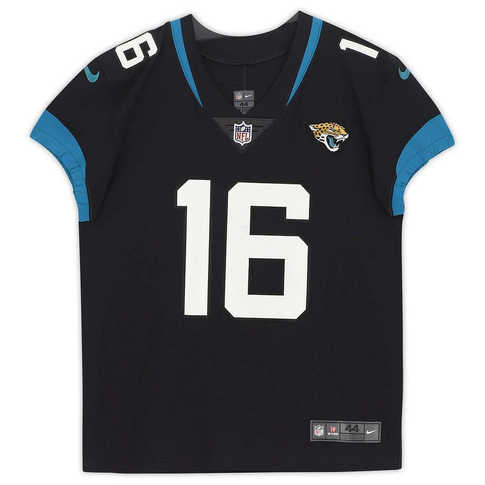 Maillot Nike Elite noir autographié par Trevor Lawrence des Jacksonville Jaguars