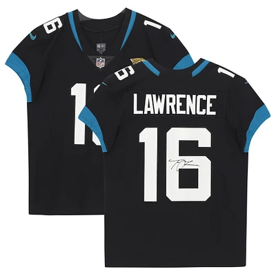 Maillot Nike Elite noir autographié par Trevor Lawrence des Jacksonville Jaguars
